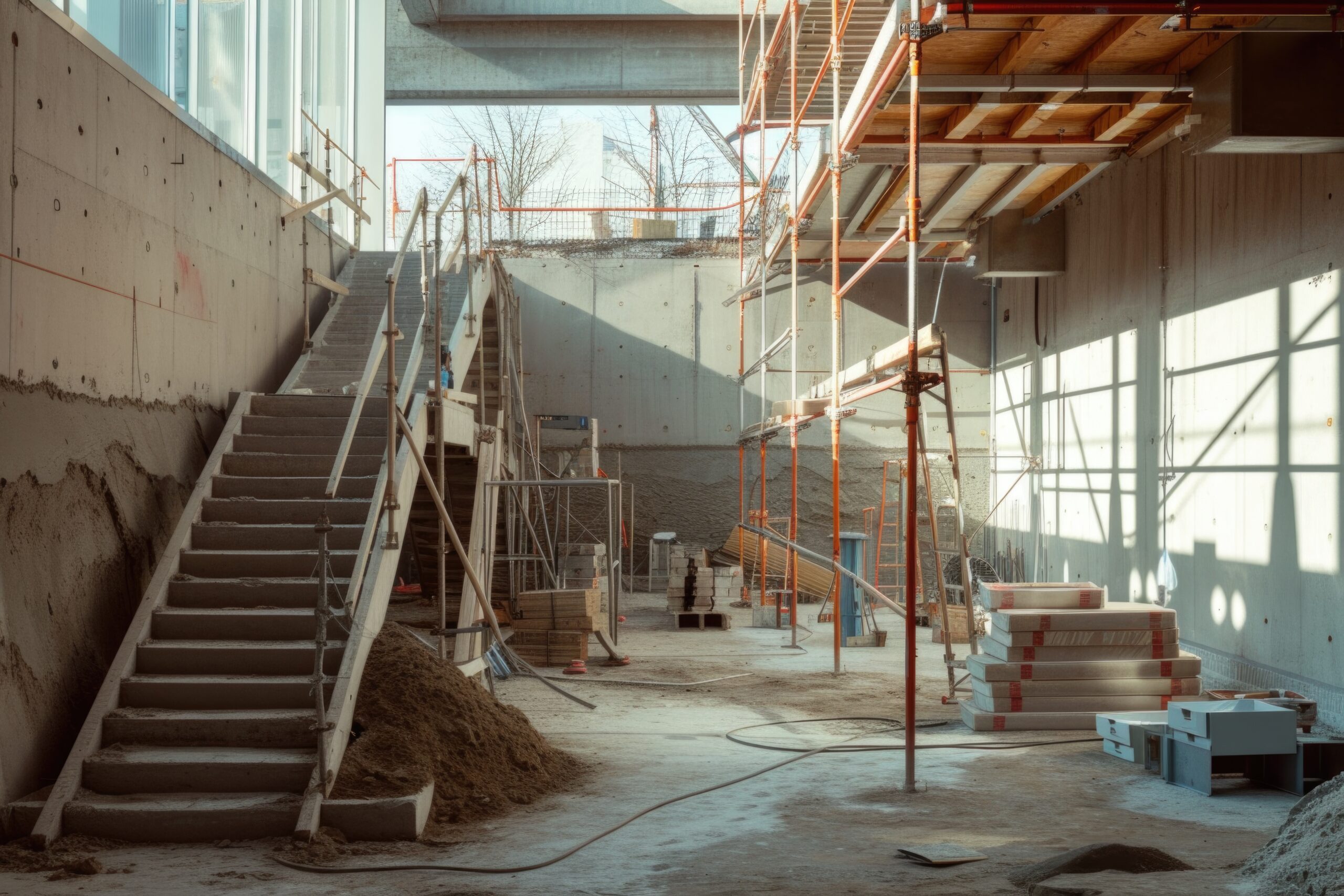 basement construction project